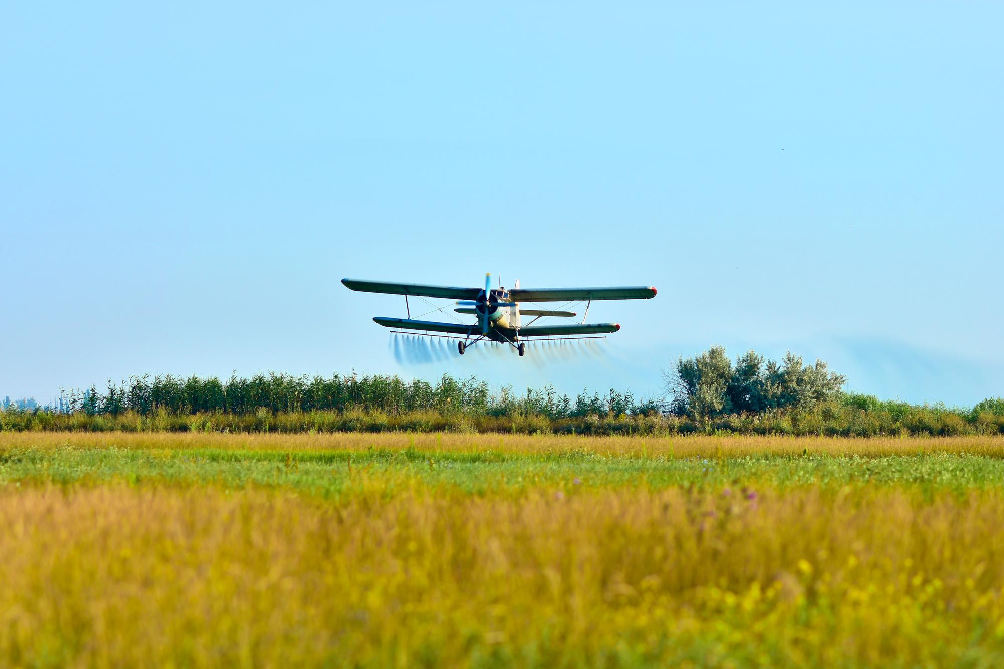 Imagem agrícola com tons verdes e horizonte amplo